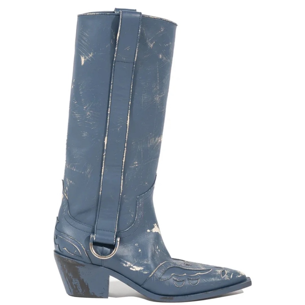 Enfants Riches Déprimés - Blue painted Western Boots
